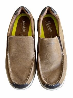 Florsheim Kids Loafers Brown Leather Slip-On – Youth Size 8M Comfortech